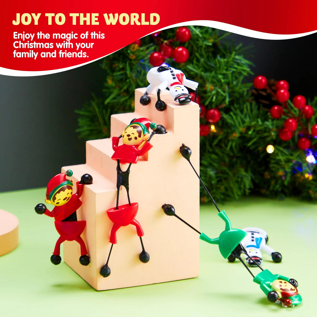 24 Pack Christmas Climbing Man Stretchy Toys
