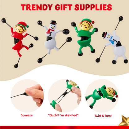 24 Pack Christmas Climbing Man Stretchy Toys