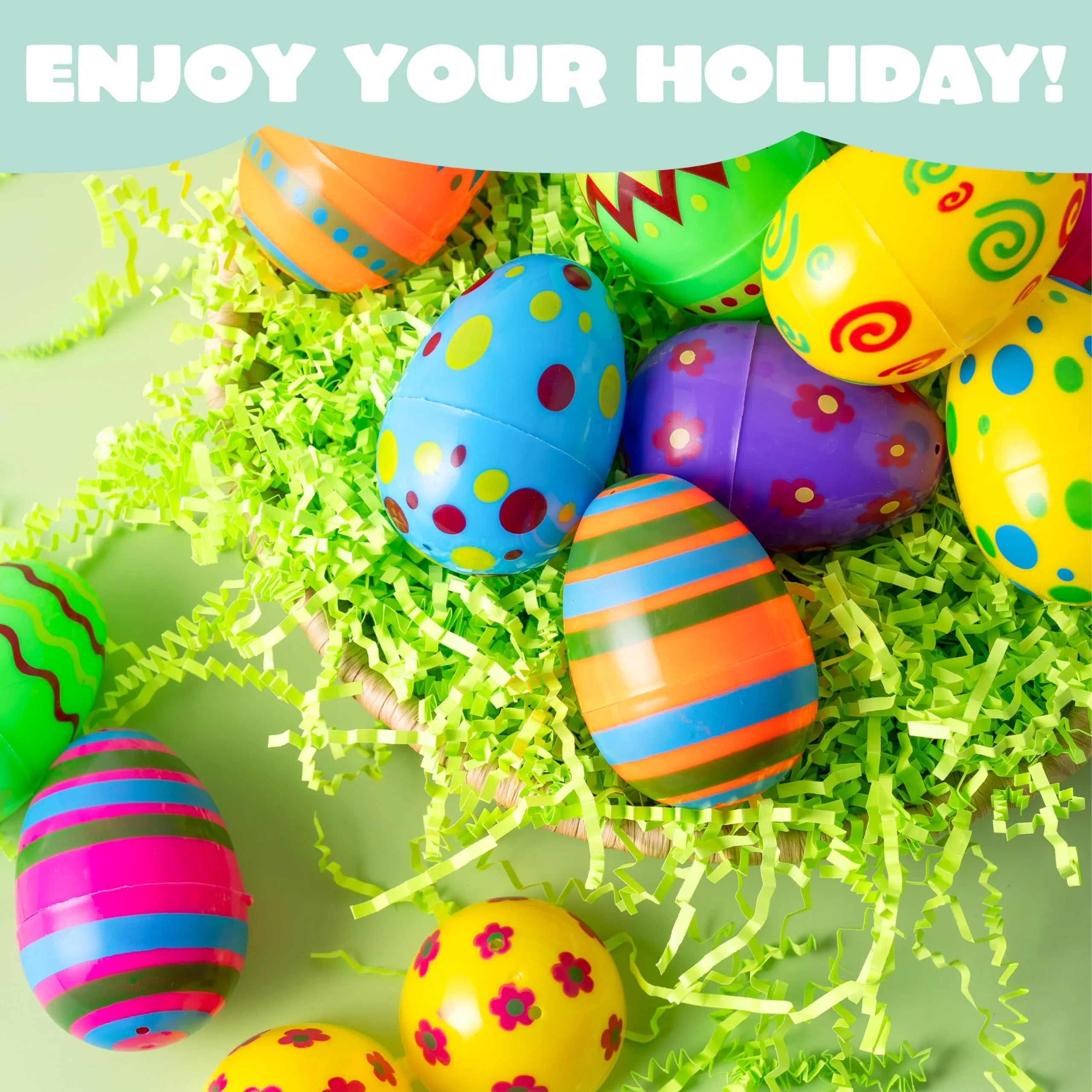 24 Pack 3.15 Inch Colorful Plastic Easter Egg Shells, Fillable Empty Eggs Bulk for Easter Egg Hunt