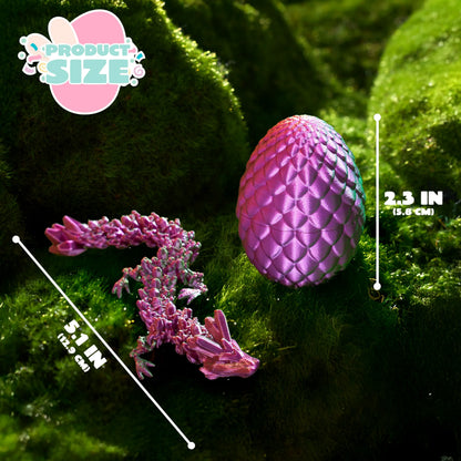 24 Pcs 3D Printed Articulated Dragon Eggs for Easter Party, Egg Hunt & Classroom Prizes