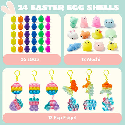 24-Pack Assorted Prefilled Easter Eggs (2.36 Inches)