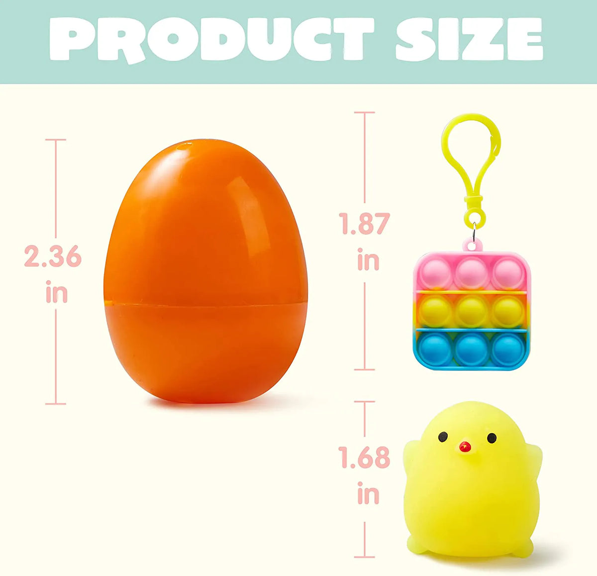 24-Pack Assorted Prefilled Easter Eggs (2.36 Inches)