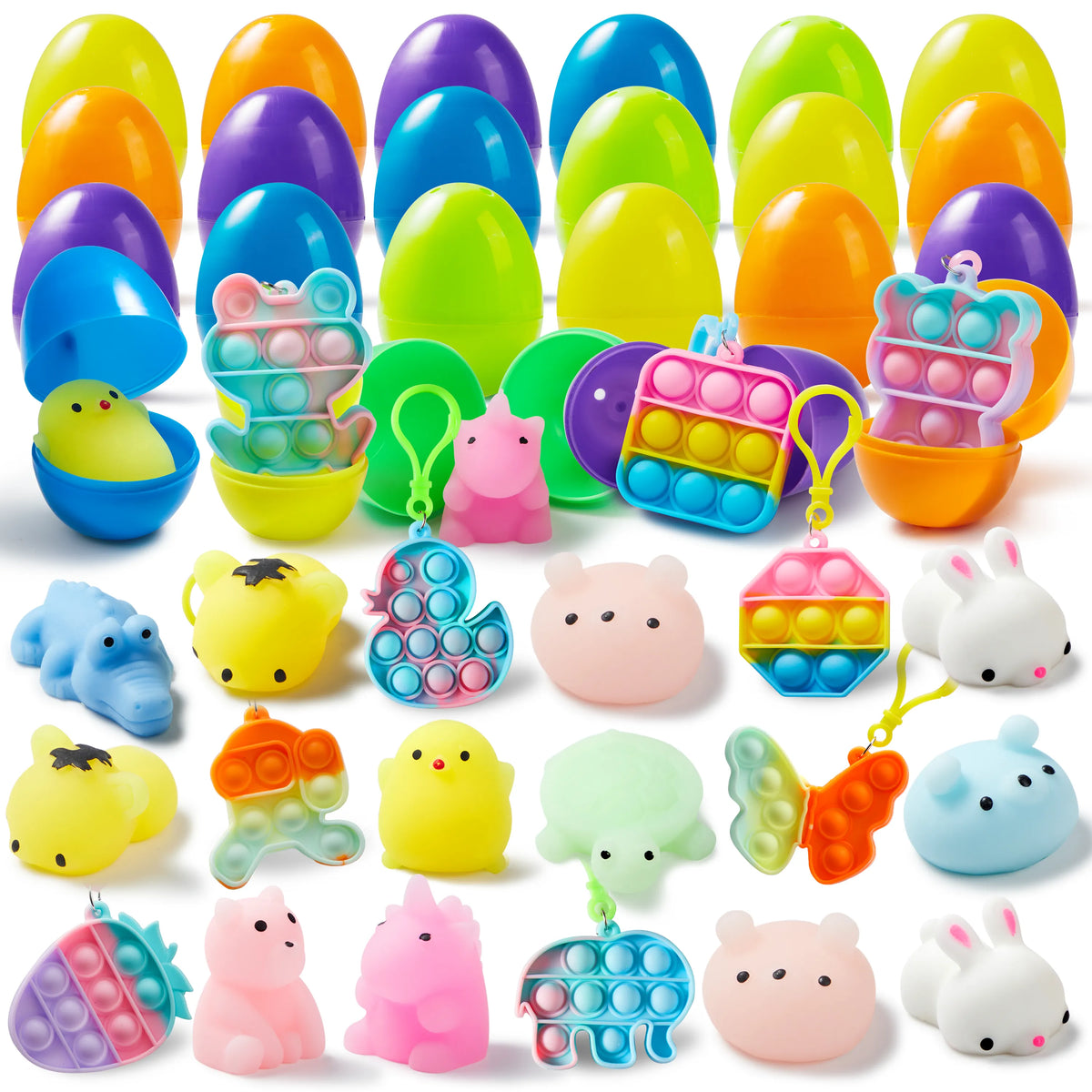 24-Pack Assorted Prefilled Easter Eggs (2.36 Inches)
