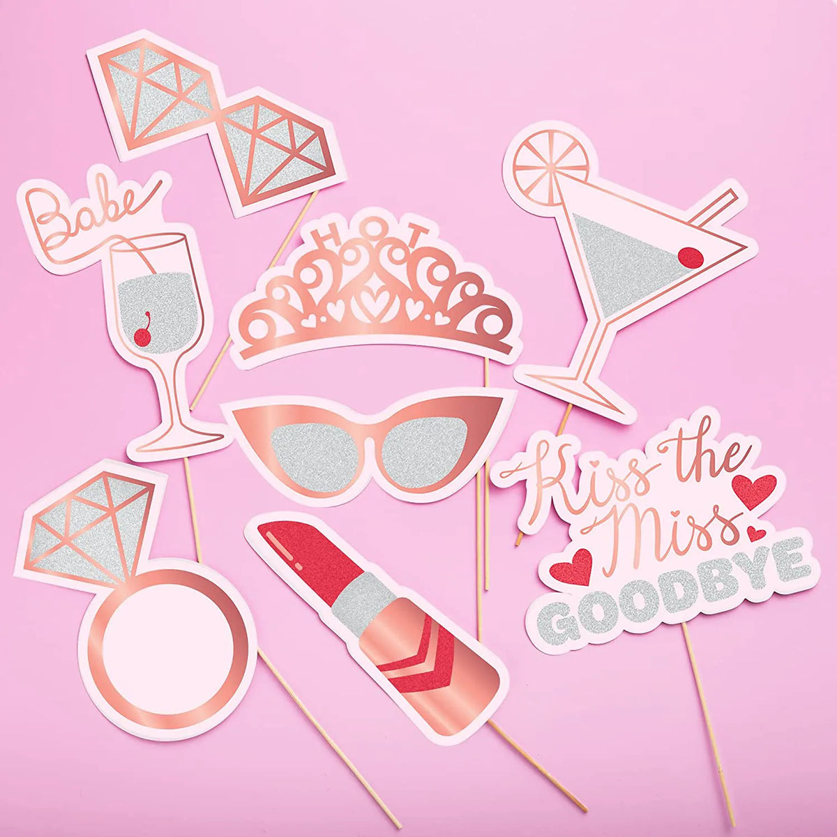24-Piece Bachelorette Photo Booth Props Set