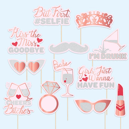 24-Piece Bachelorette Photo Booth Props Set