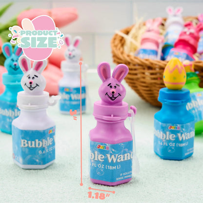 24-Pack Easter Bubble Wands - 8 Designs Featuring Animal and Easter Egg Characters
