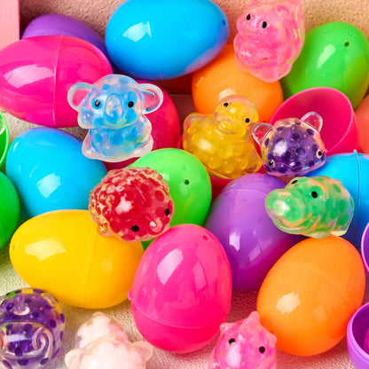 24 Pack Easter Prefilled Eggs with Mochi Squishy Toys for Egg Hunt