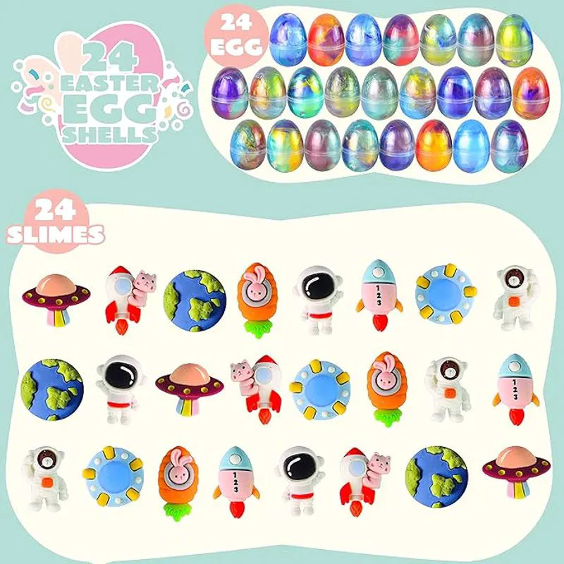 24 Galaxy Slime Eggs for Kids Party Favors