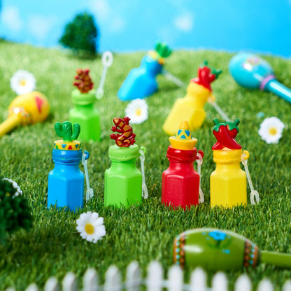 24-Pack Mexican Mini Bubble Wands for Cinco de Mayo Birthday Party
