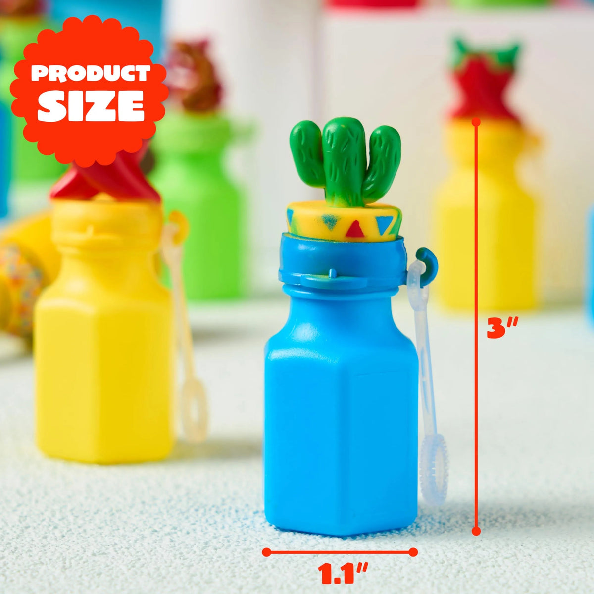 24-Pack Mexican Mini Bubble Wands for Cinco de Mayo Birthday Party