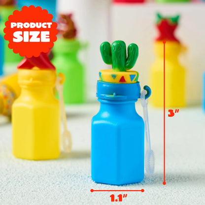 24-Pack Mexican Mini Bubble Wands for Cinco de Mayo Birthday Party