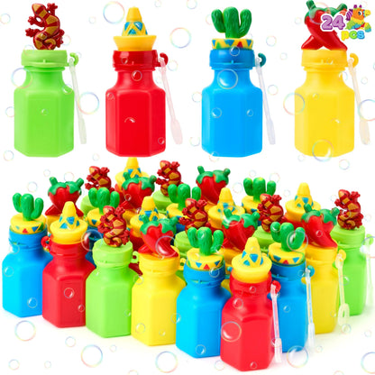 24-Pack Mexican Mini Bubble Wands for Cinco de Mayo Birthday Party
