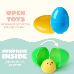 24-Pack Mochi Squishy Toys in Prefilled Easter Eggs, Squeeze Toy Fillers for Easter Egg Hunt