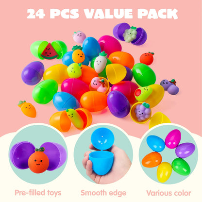 24 Prefilled Fruit Mochi Eggs for Easter Egg Hunt