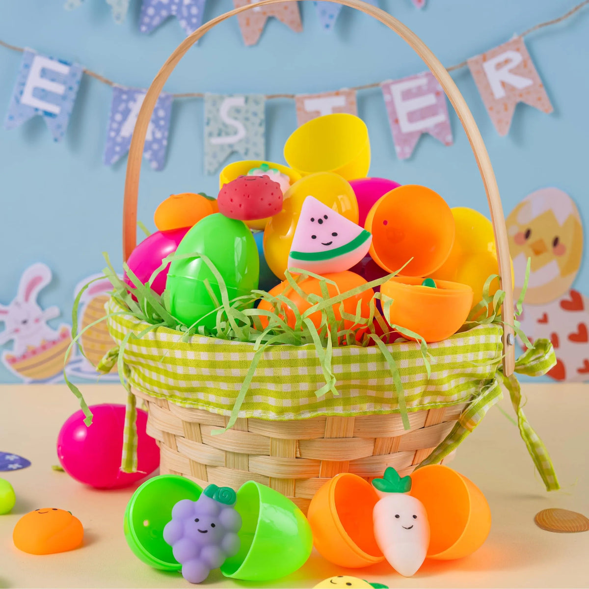 24 Prefilled Fruit Mochi Eggs for Easter Egg Hunt