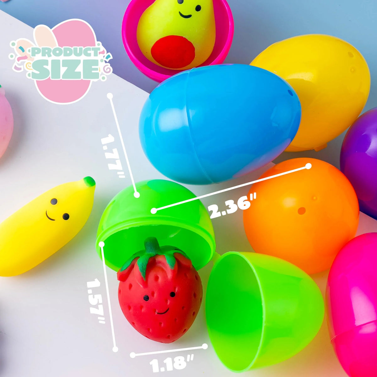 24 Prefilled Fruit Mochi Eggs for Easter Egg Hunt