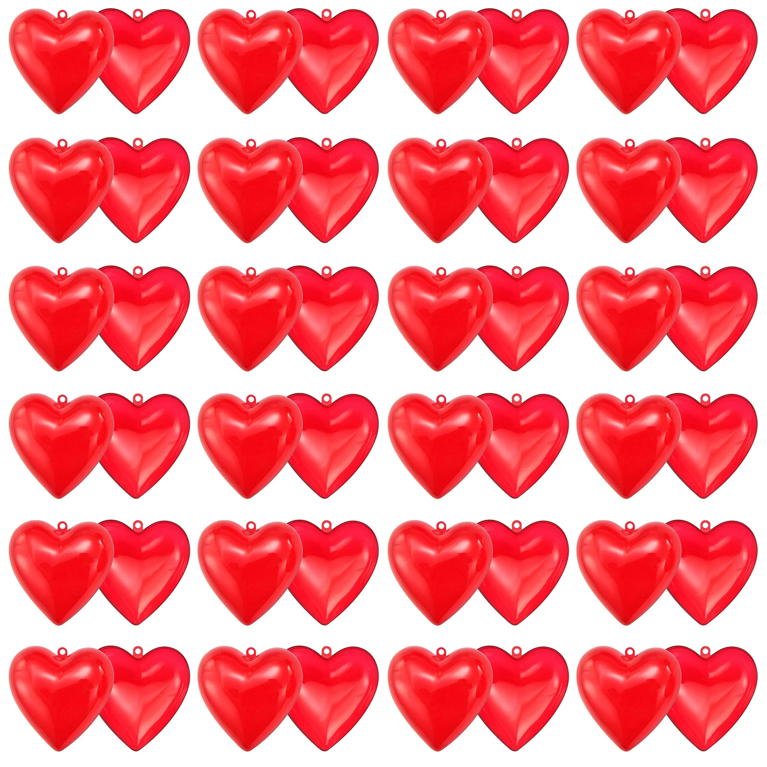 24 Prefilled Hearts with Spaceship Building Blocks and Valentine's Day Cards for Kids - Classroom Exchange Gifts