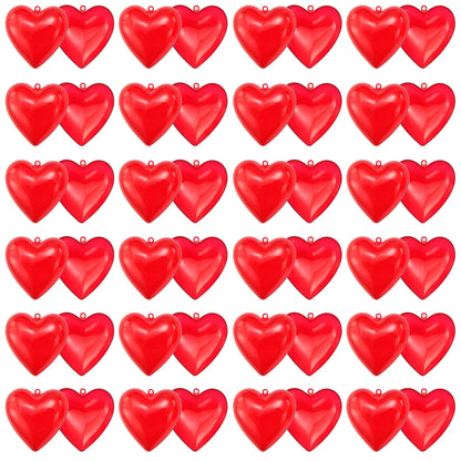 24 Prefilled Hearts with Spaceship Building Blocks and Valentine's Day Cards for Kids - Classroom Exchange Gifts