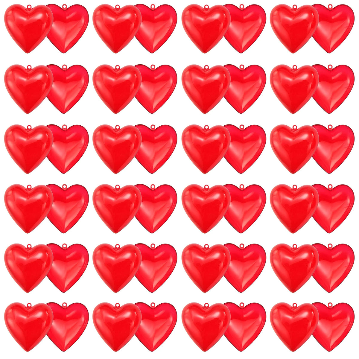 24 Prefilled Hearts with Spaceship Building Blocks and Valentine's Day Cards for Kids - Classroom Exchange Gifts