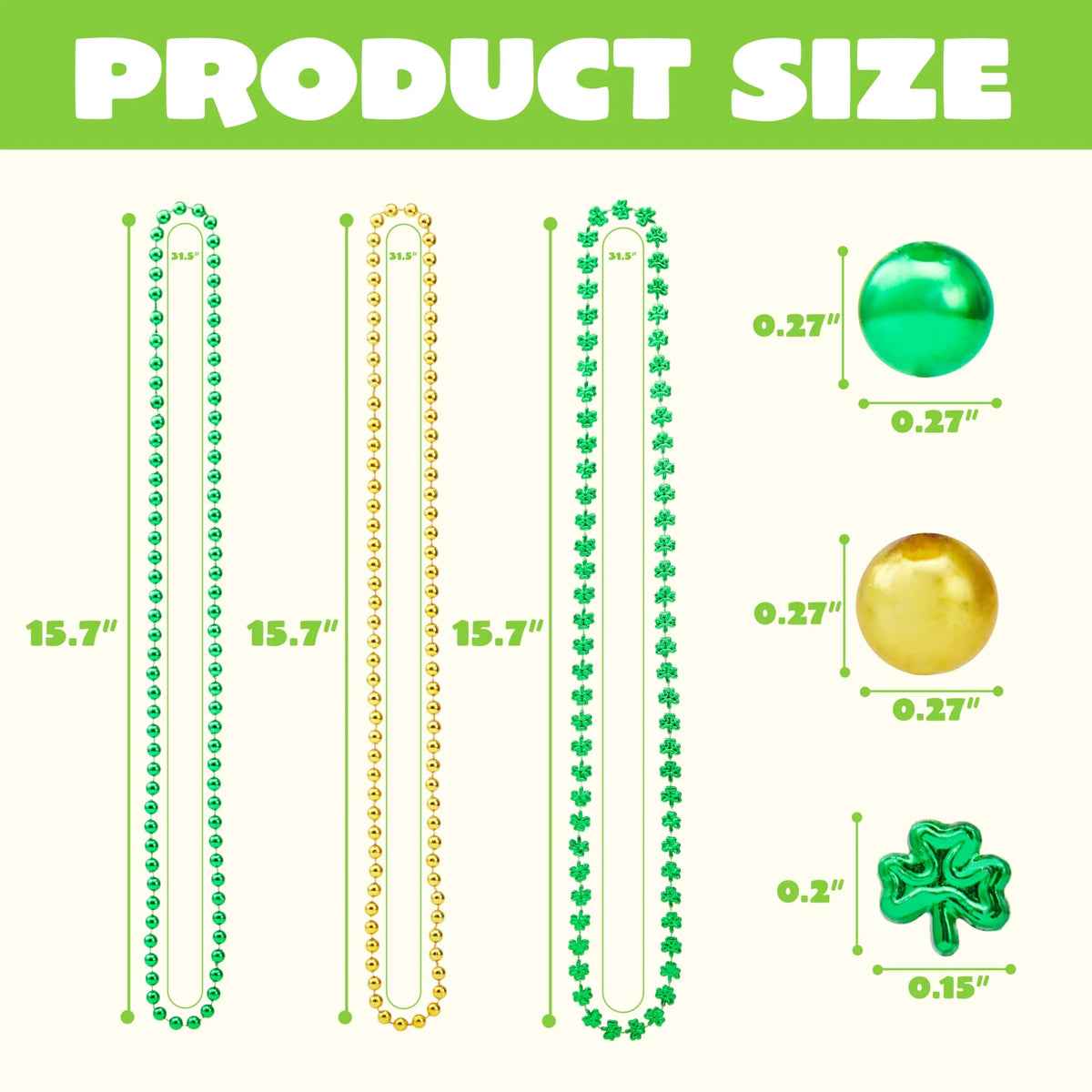 24-Pack St. Patrick's Day Necklaces