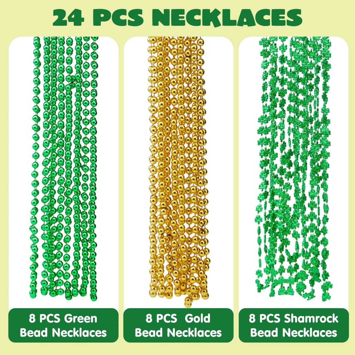 24-Pack St. Patrick's Day Necklaces