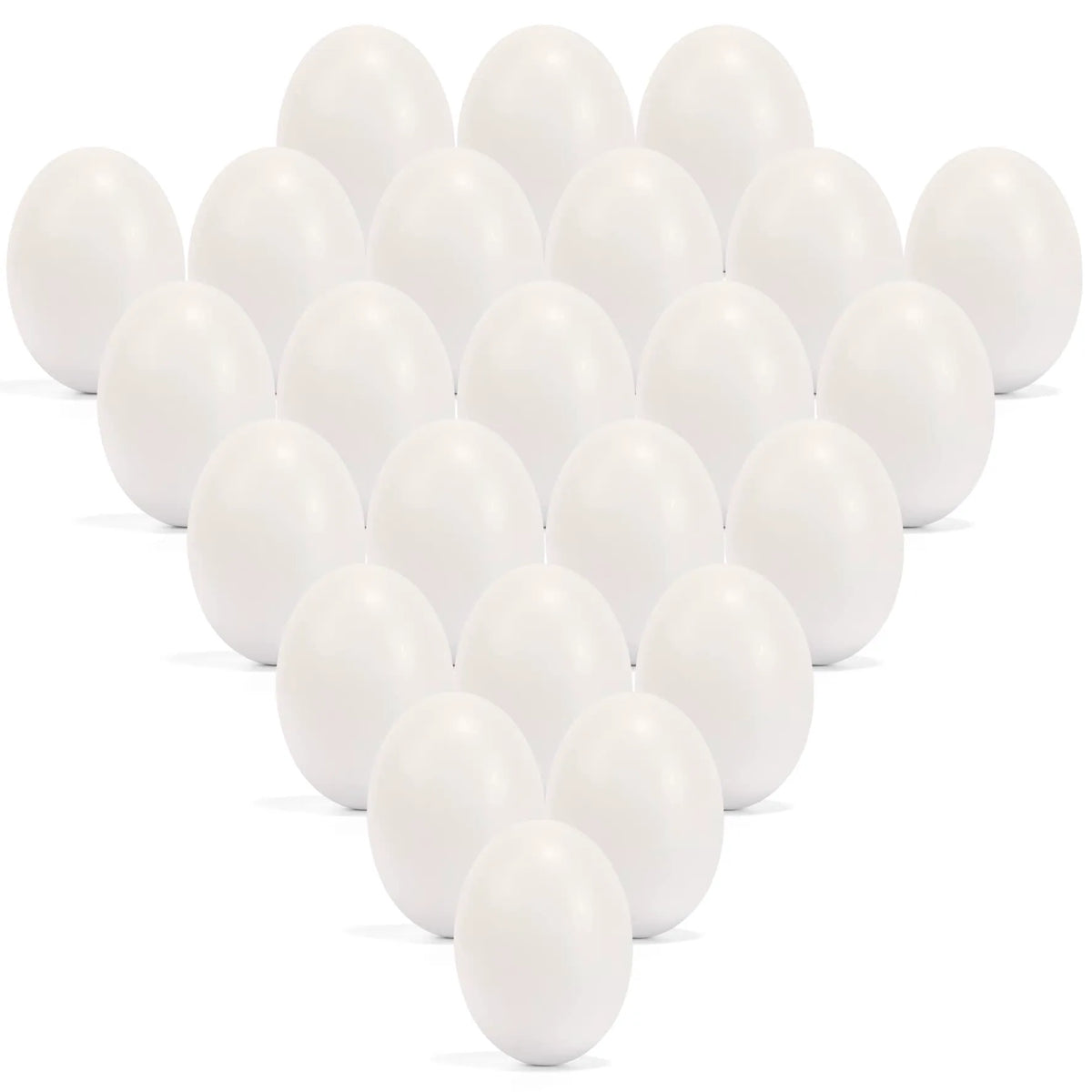 24 Unpainted White Wooden Easter Eggs for DIY Decor & Easter Hunt