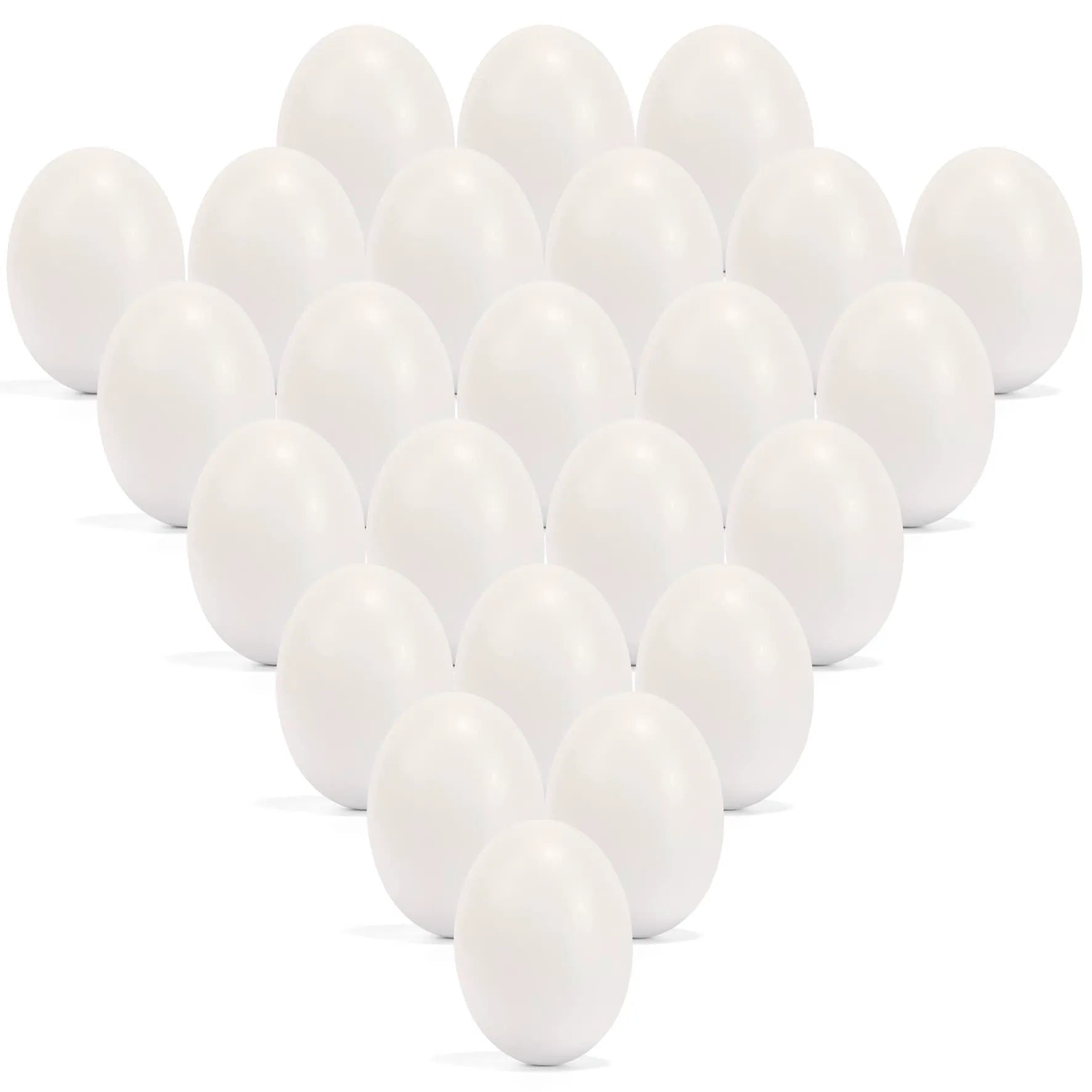 24 Unpainted White Wooden Easter Eggs for DIY Decor & Easter Hunt
