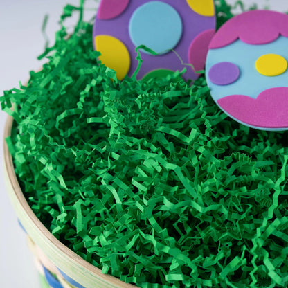 24oz (680g) Easter Dark Green Grass - Pure Dark Green Recyclable Paper Grass