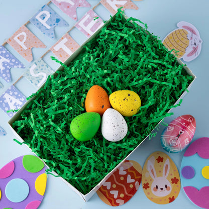 24oz (680g) Easter Dark Green Grass - Pure Dark Green Recyclable Paper Grass