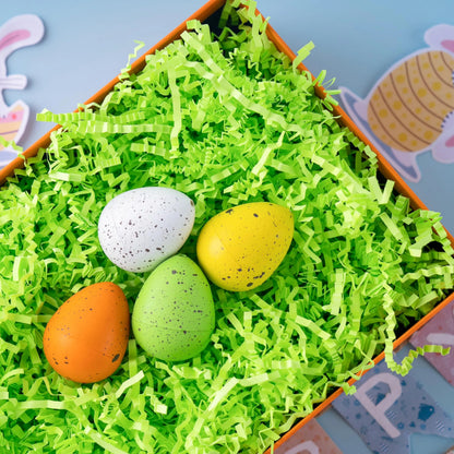 24oz (680g) Easter Pure Light Green Recyclable Paper Grass for Egg Hunt