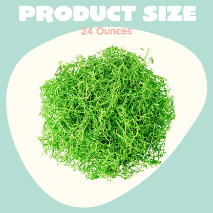 24oz (680g) Easter Pure Light Green Recyclable Paper Grass for Egg Hunt