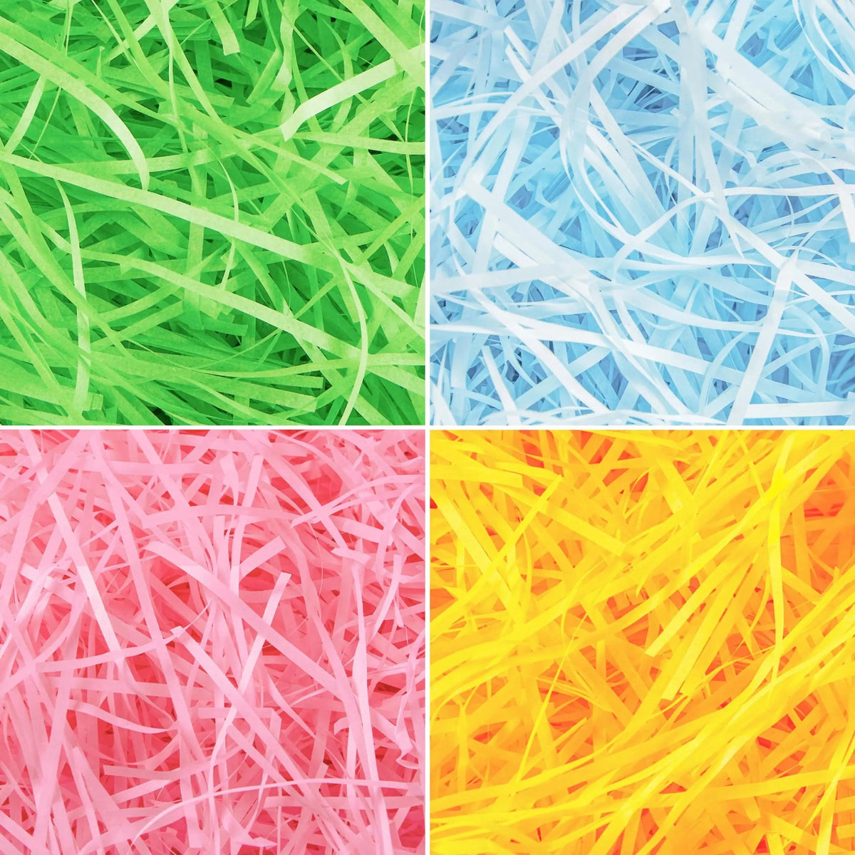 24oz (680g) Multicolor Rainbow Easter Grass, Recyclable Paper Grass Shred in Pastel Colors