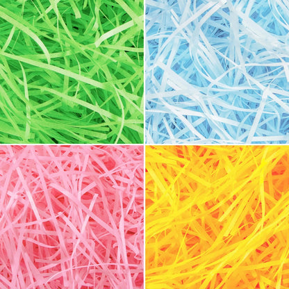 24oz (680g) Multicolor Rainbow Easter Grass, Recyclable Paper Grass Shred in Pastel Colors
