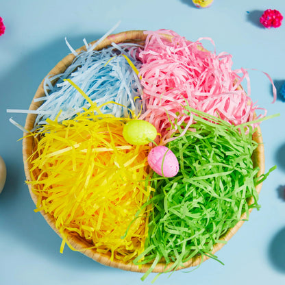 24oz (680g) Multicolor Rainbow Easter Grass, Recyclable Paper Grass Shred in Pastel Colors