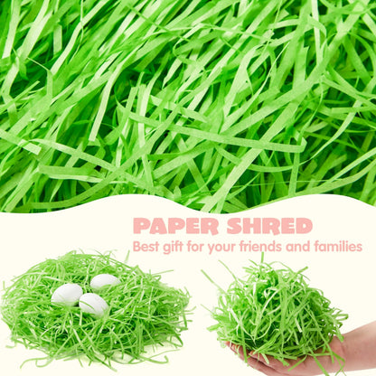 24oz (680g) Multicolor Rainbow Easter Grass, Recyclable Paper Grass Shred in Pastel Colors