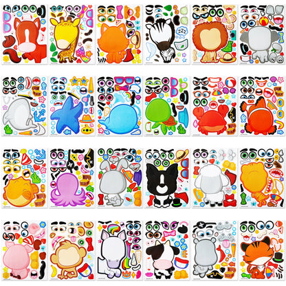 24 Make-a-Face Sticker Sheets