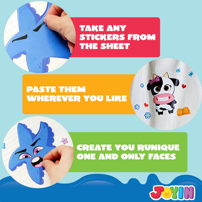 24 Make-a-Face Sticker Sheets