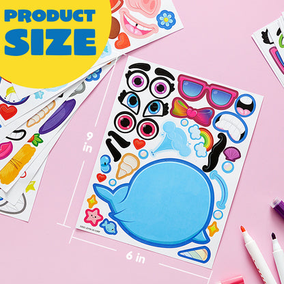 24 Make-a-Face Sticker Sheets