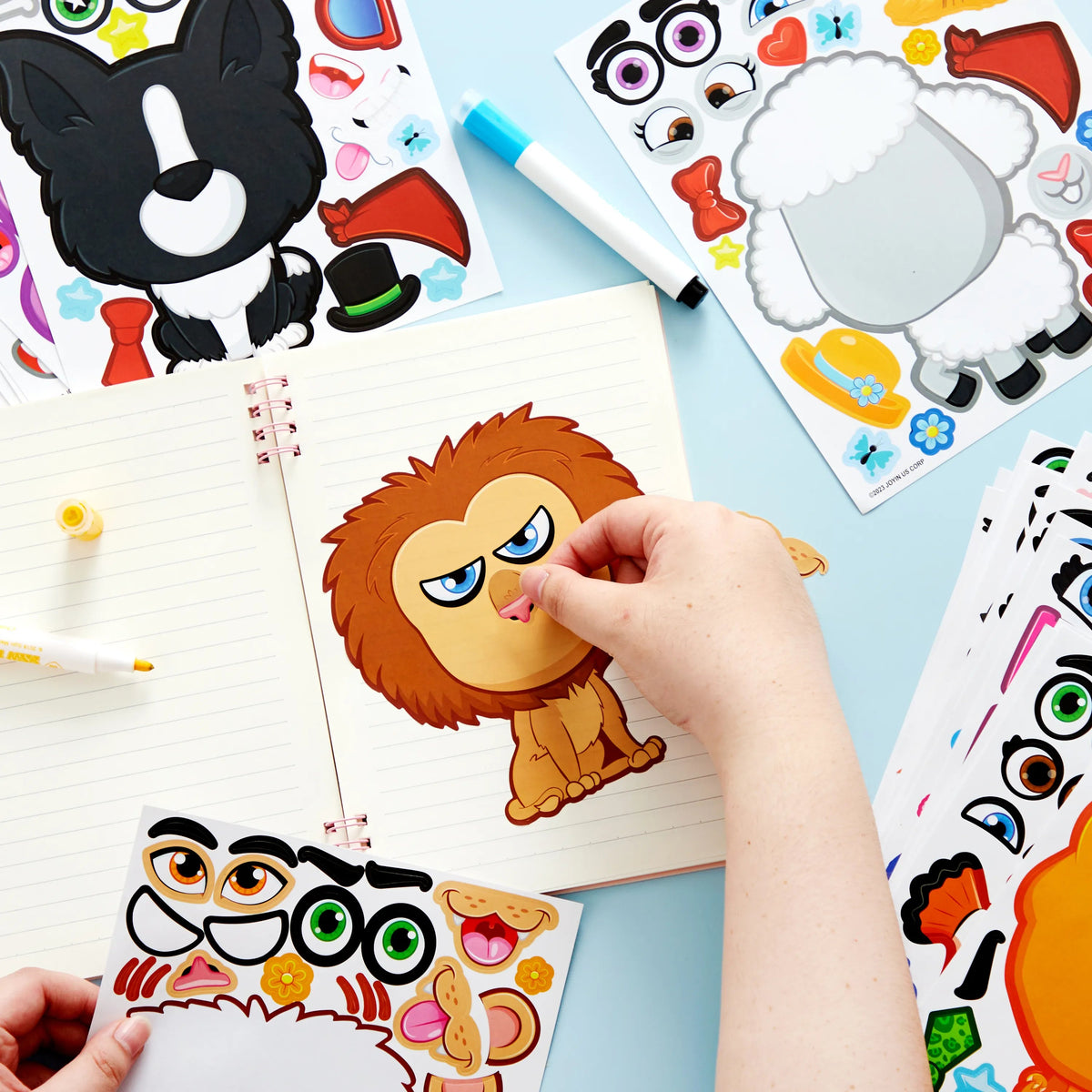 24 Make-a-Face Sticker Sheets