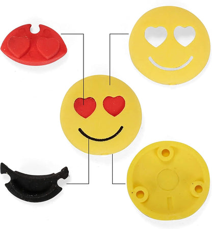 28-Piece Iconic Expression Eraser-Filled Hearts Set with Valentine's Day Cards for Kids - Classroom Exchange Gifts