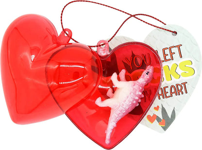 28-Piece Dinosaur Figure Valentine's Day Card Set for Kids - Classroom Exchange Gifts