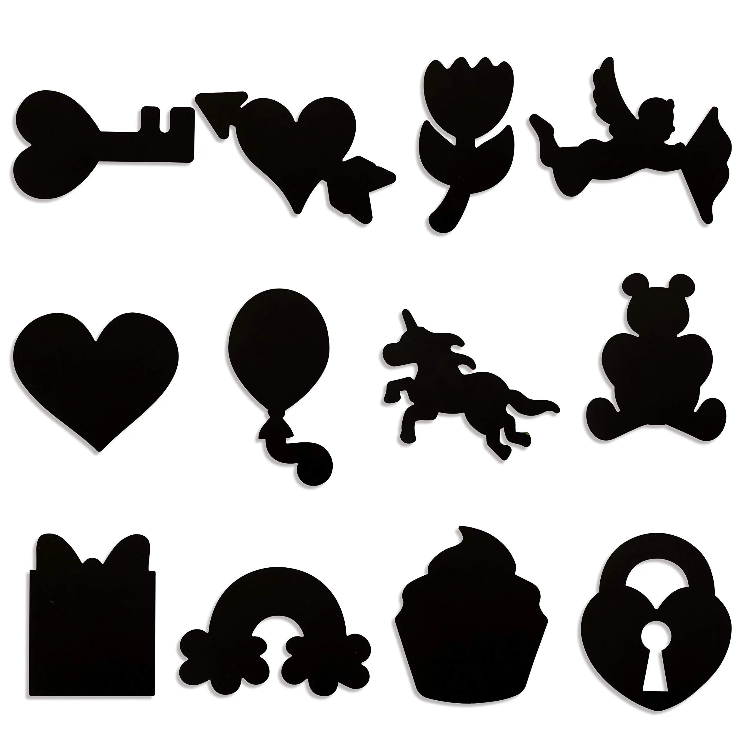 28 Sets of Valentine's Day Scratch Paper for Kids