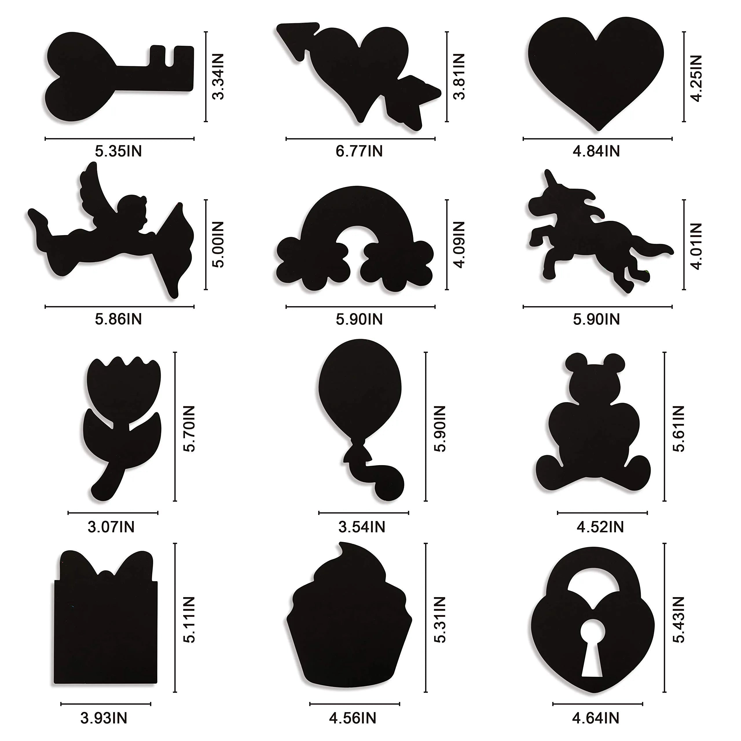 28 Sets of Valentine's Day Scratch Paper for Kids
