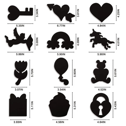 28 Sets of Valentine's Day Scratch Paper for Kids