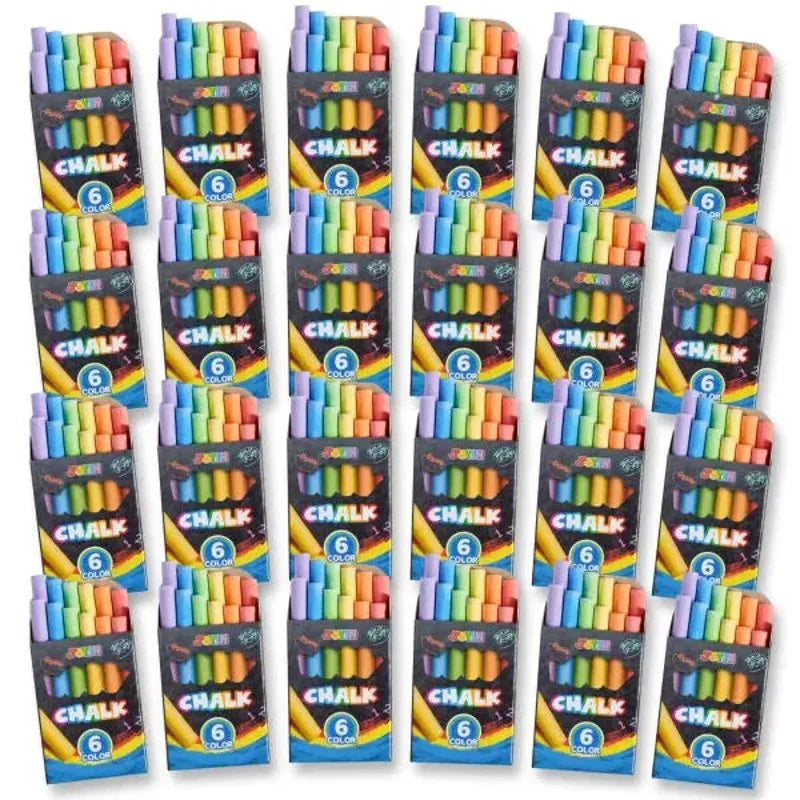 288 Count Mini Chalk Set for Kids, Non-Toxic, 24 Boxes, Ages 3+