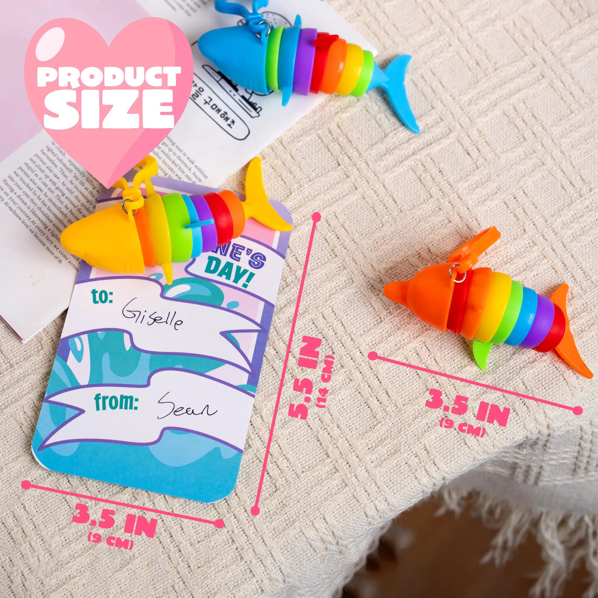 28PCS Valentine's Day Ocean Fidget Toys - Dolphin Shark with Valentine Cards for Kids