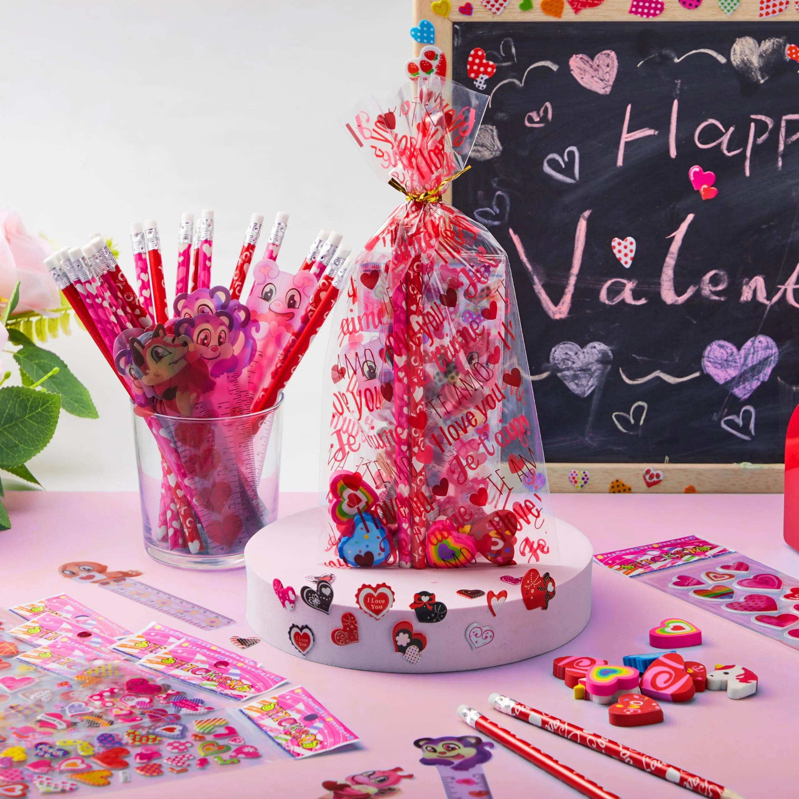 28-Pack Valentine's Day Stationery Set for Kids