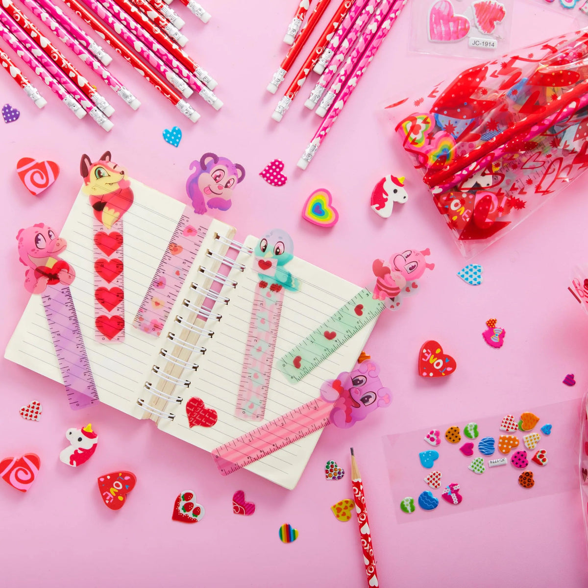 28-Pack Valentine's Day Stationery Set for Kids
