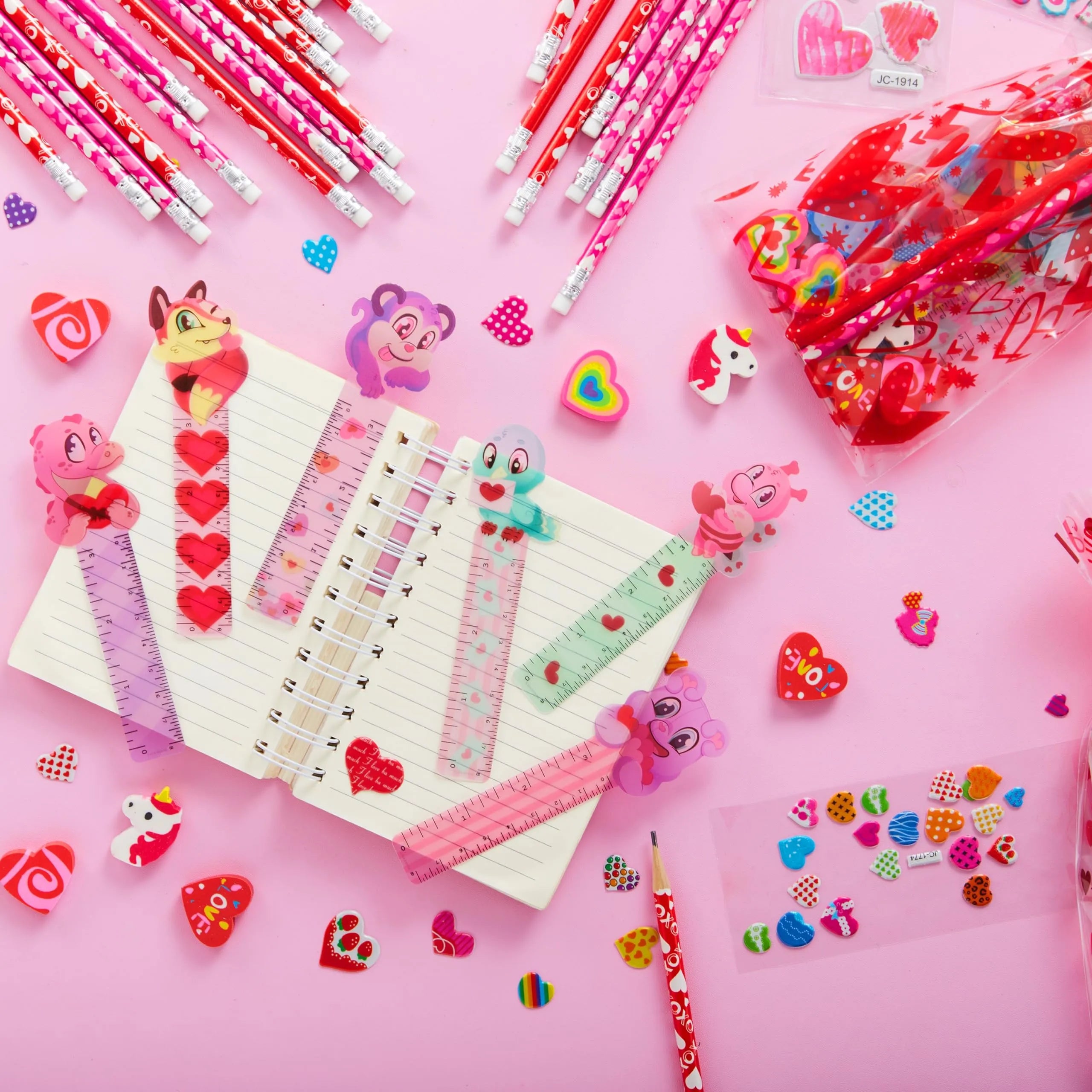 28-Pack Valentine's Day Stationery Set for Kids