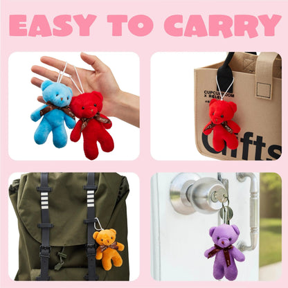 28 Packs Valentine's Day Cards with Mini Bear Plush Toys for Kids Classroom Exchange